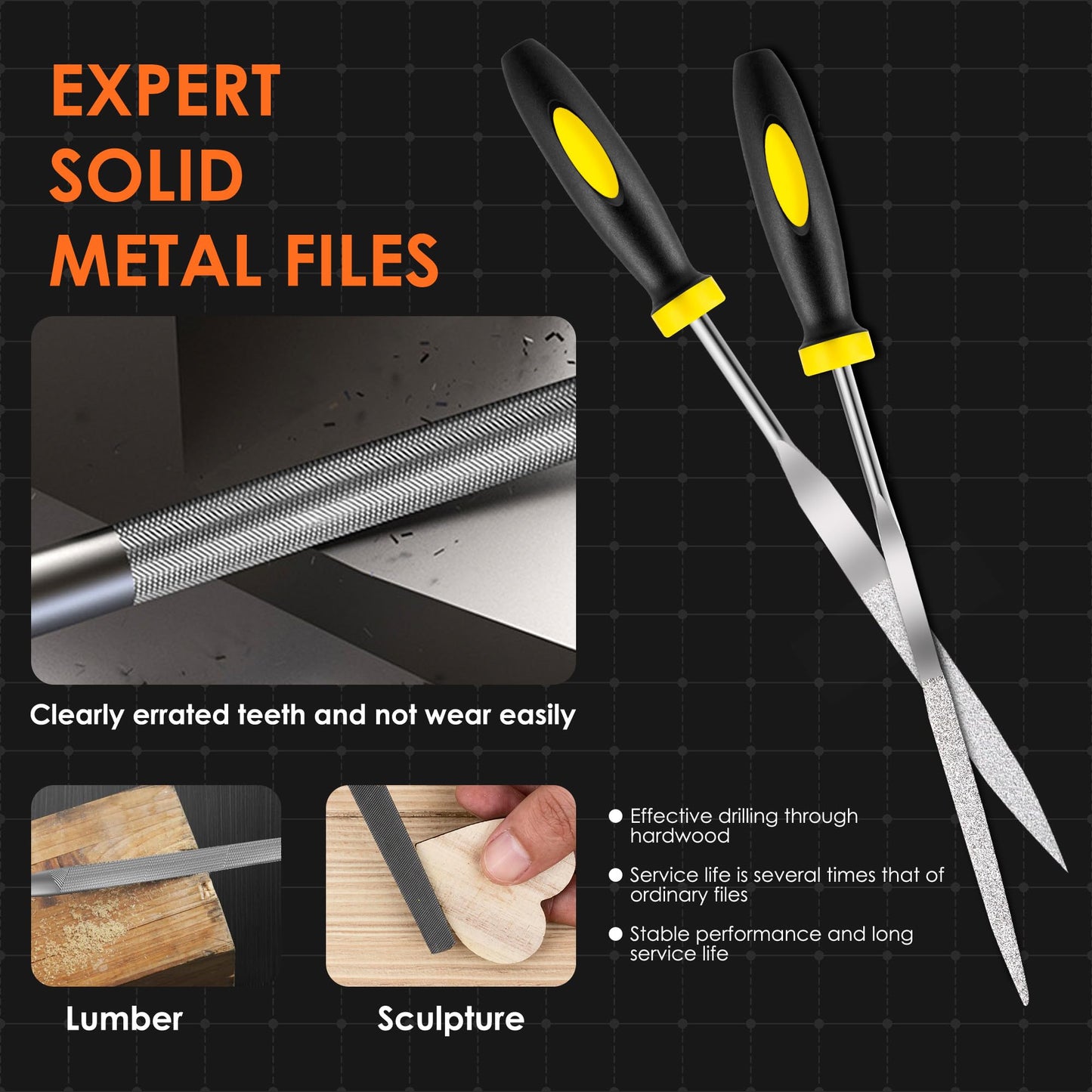 kapoua Small File Set, Needle Diamond File 13PCS, 6pcs Jewlers Files & 6pcs Steel Files Precision Metal Work, Woodworking, Plastic Carving Tool with Steel Brush and Carry Case