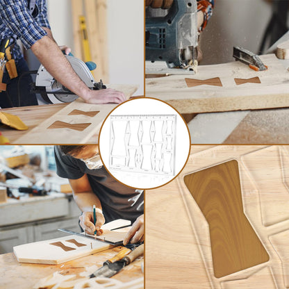 Soimuk Router Templates for Woodworking,Router Jig Butterfly Inlay Templates Decorative,13-in-1 Bowtie Router Templates(10 * 7.8 inches)