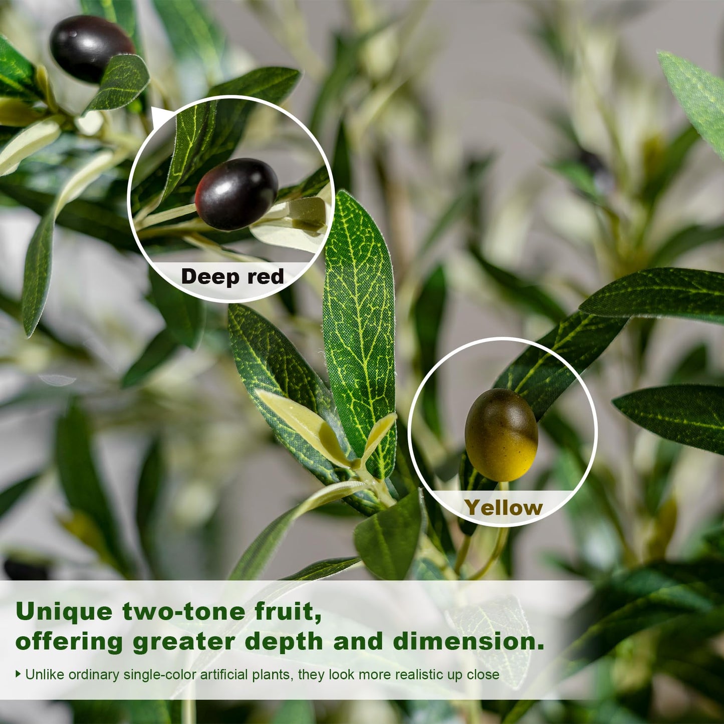 10FT Artificial Olive Tree with Realistic Leaves & Natural Trunk, Faux Silk Olive Plant in White Planter, Tall Fake Tree for Modern Home Office Living Room Entryway Corner Decor, Maintenance Free