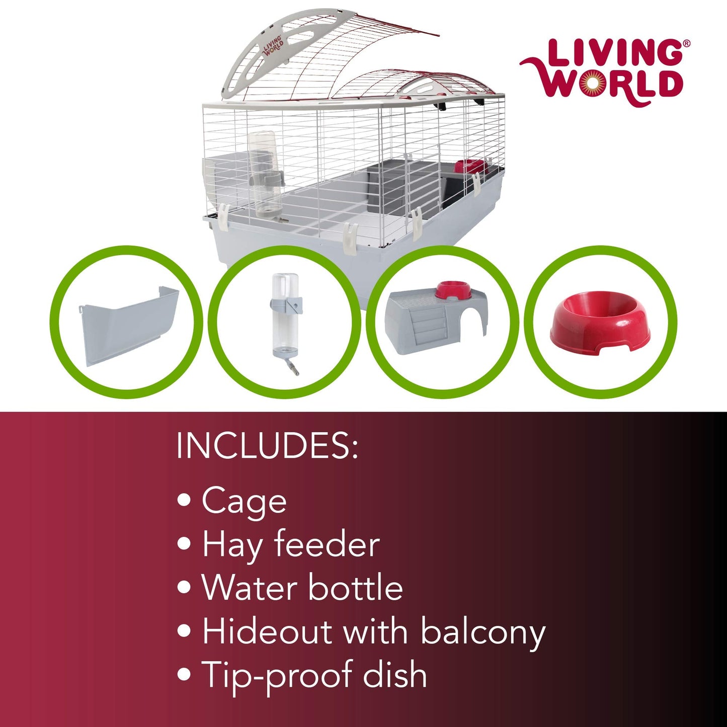 Living World - Deluxe Hybrid Habitat, X-Large - Rabbit, Guinea Pig, Chinchillas, and Small Animal Cage