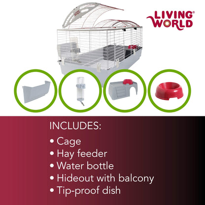 Living World - Deluxe Hybrid Habitat, X-Large - Rabbit, Guinea Pig, Chinchillas, and Small Animal Cage