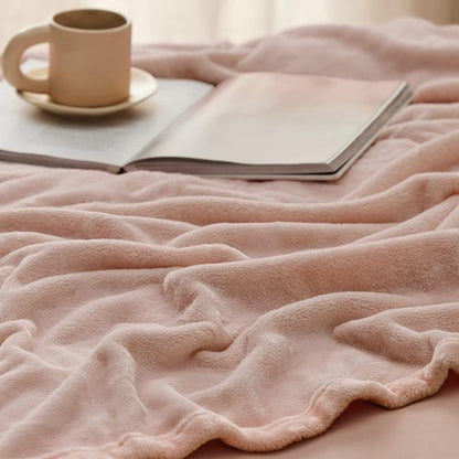 Bedsure GentleSoft Fleece Throw Blanket - Dusty Pink 300GSM Cozy Plush Blanket for Couch & Bed, 50x60 Inches