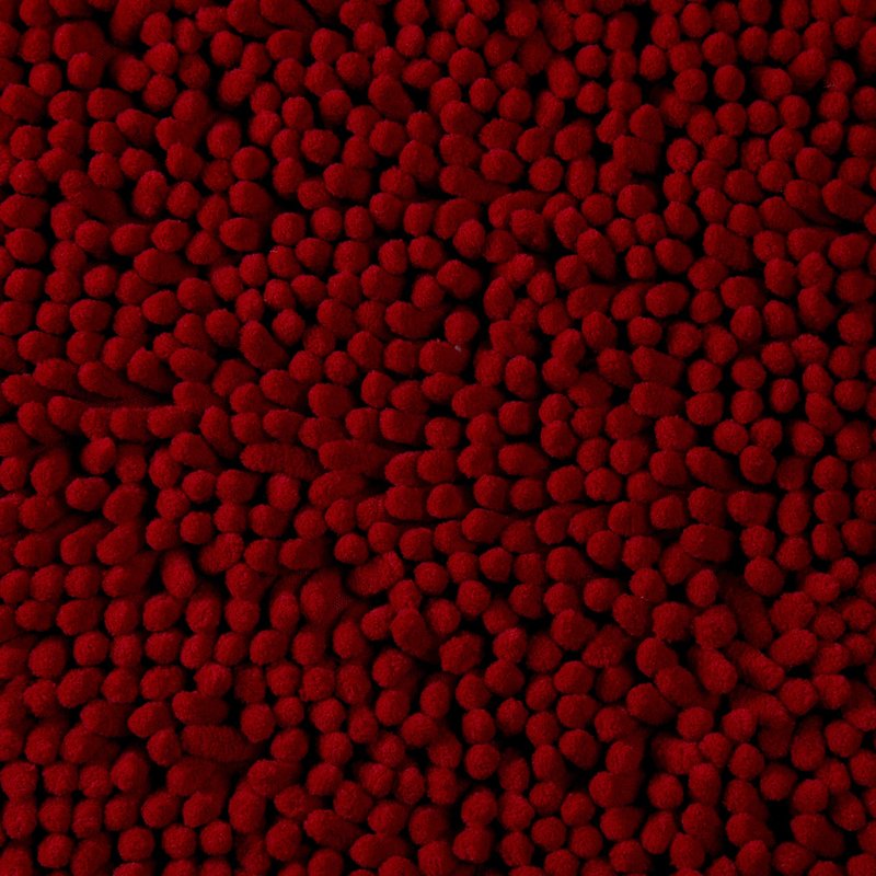Lavish Home 2 Piece Memory Foam Shag Bath Mat Set - Burgundy