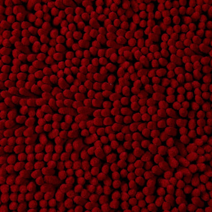 Lavish Home 2 Piece Memory Foam Shag Bath Mat Set - Burgundy