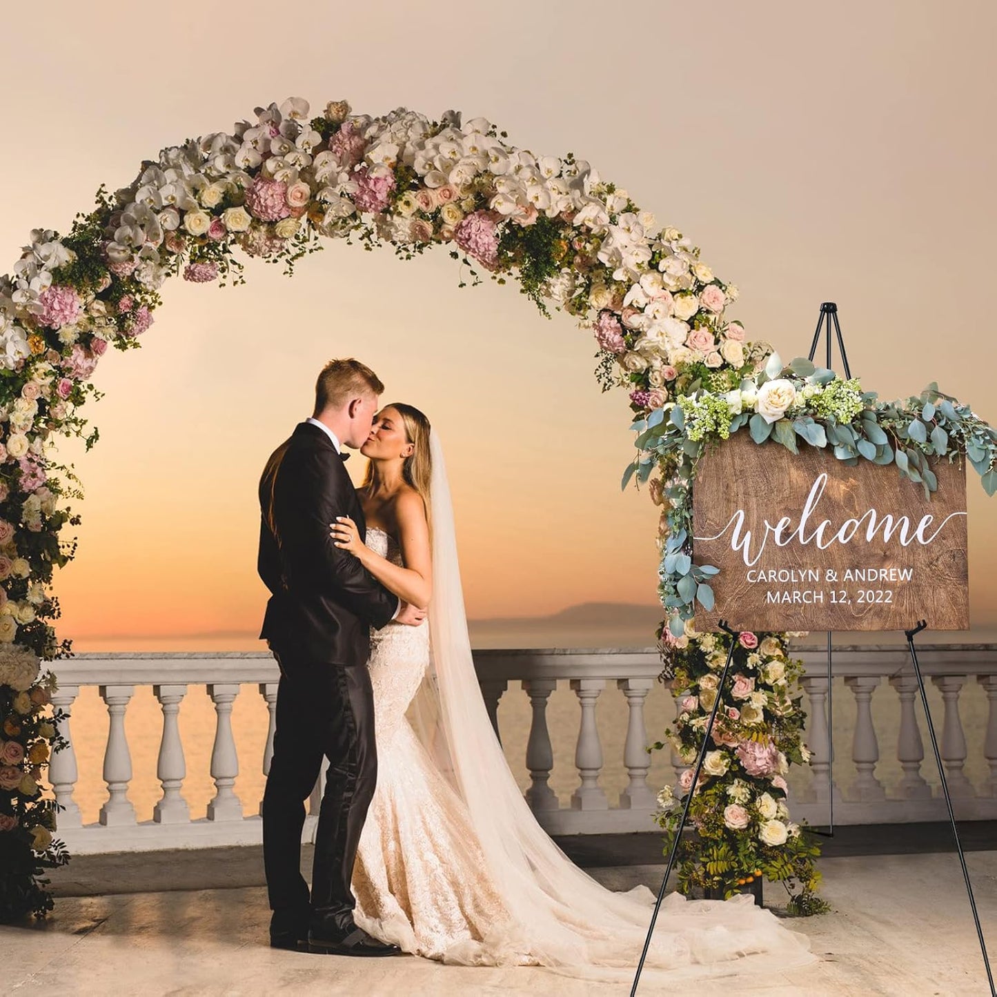 Easel Stand for Display, RRFTOK 63'' Instant Foldable Portable Ground Easel for Wedding Banner, Poster, Tabletop