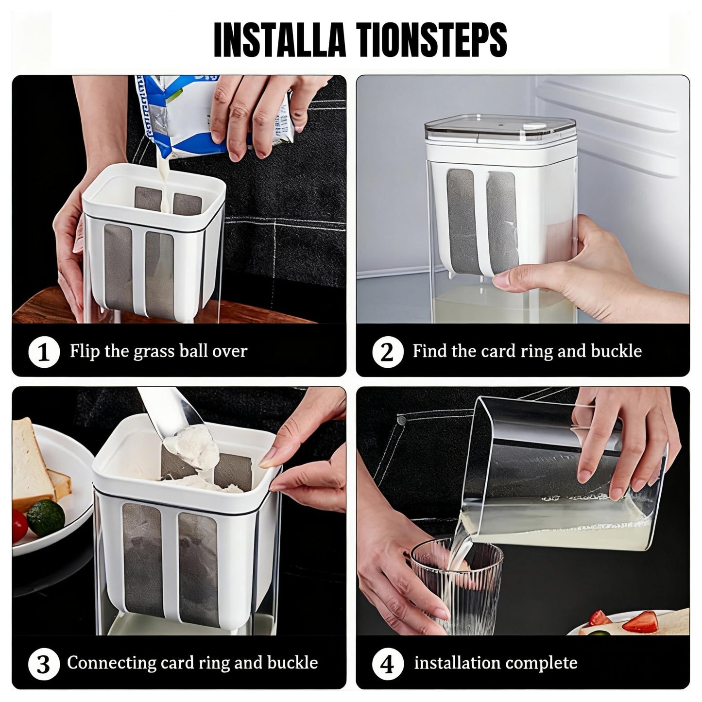 Yogurt Strainer——「0.9QT/0.23GAL Filter」 &「1.9QT/0.475GAL Total」, Yogurt Strainer Greek Yogurt Strainer Yogurt Press, BPA-Free PP Strainer for Whey Separation（Filter0.9QT/0.23GAL）