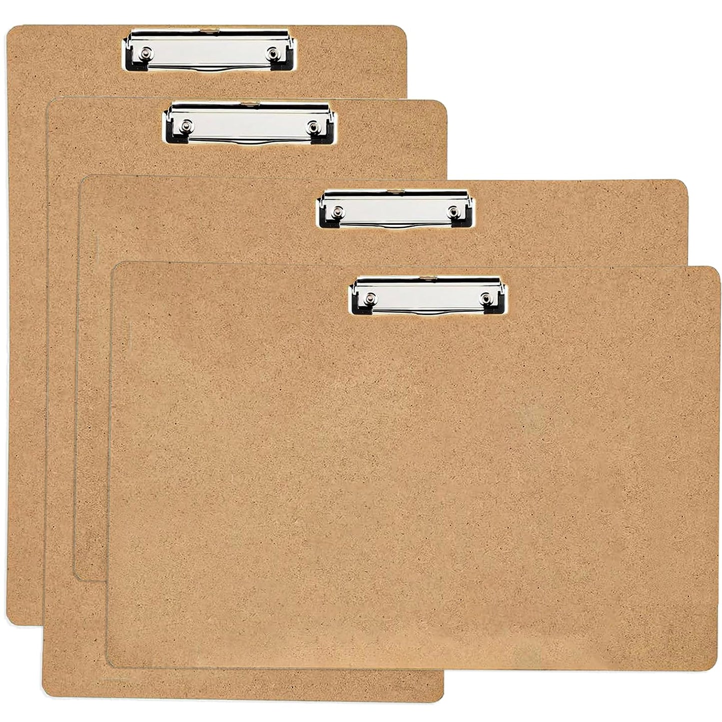 4 Pack Extra Large Clipboard, 11x17 inch Legal Size Wooden Clipboard, Vertical Clipboards & Horizontal Clipboards with Low Profile Clip, Wooden Lap Board for Drawing, Sketching, Art Supplies