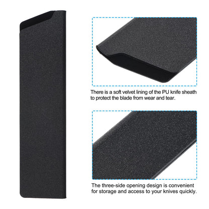 PATIKIL ABS Knife Cover Sleeves for 8" Chef Knife, 3 Pack Knives Edge Guard Blade Protector Universal Knife Sheath for Home Kitchen, Black
