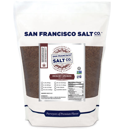 Hickory Smoked Sea Salt 2 lb. Bag - Fine Grain by San Francisco Salt Company