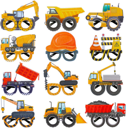 12 Hooqict Construction Party Favors Pcs Construction Party Eyeglasses Dump Truck Excavator Themed Birthday Party