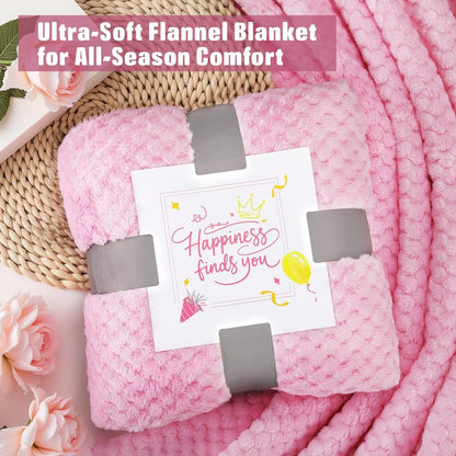 Birthday Gifts for Women, Gift Basket for Mom Wife Sister Her Friends, Luxury Self Care Spa Set with Blanket, Thank You Get Well Soon Box for Mother Valentine Day