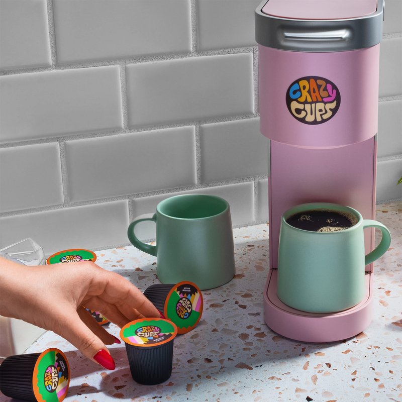 Crazy Cups Decaf Blueberry Coffee Pods Variety Pack, Decaf Magic Berries Hot or Iced Flavored Hot or Iced Coffee Pods, Single Serve Recyclable Pods Compatible With Keurig K Cup Brewers, 24 Count