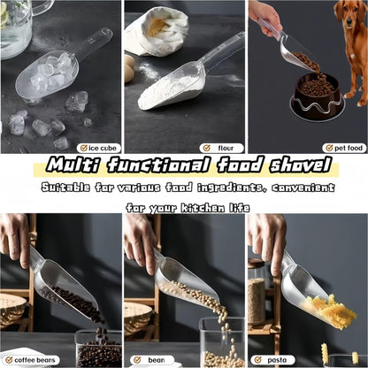 Plastic ice scoop for freezer,ice maker scoop,ice scoopers for ice bucket,Polycarbonate Utility Ice Scoop,12 Oz,Clear,Ergonomic Handle, Applicable to:Ice Maker,Ice Cream,Pets Food,Coffee Beans(1 pcs)M