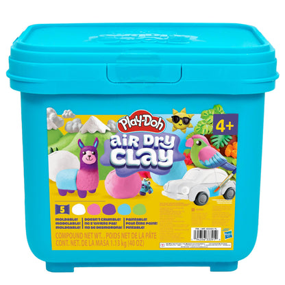 Play-Doh Brand Multicolor Air Dry Clay Bucket, 40 oz, 5 Colors, Paintable Clay Lightweight & Crumble-Free Sculpting Clay, Arts and Crafts Supplies, Kids Craft Material