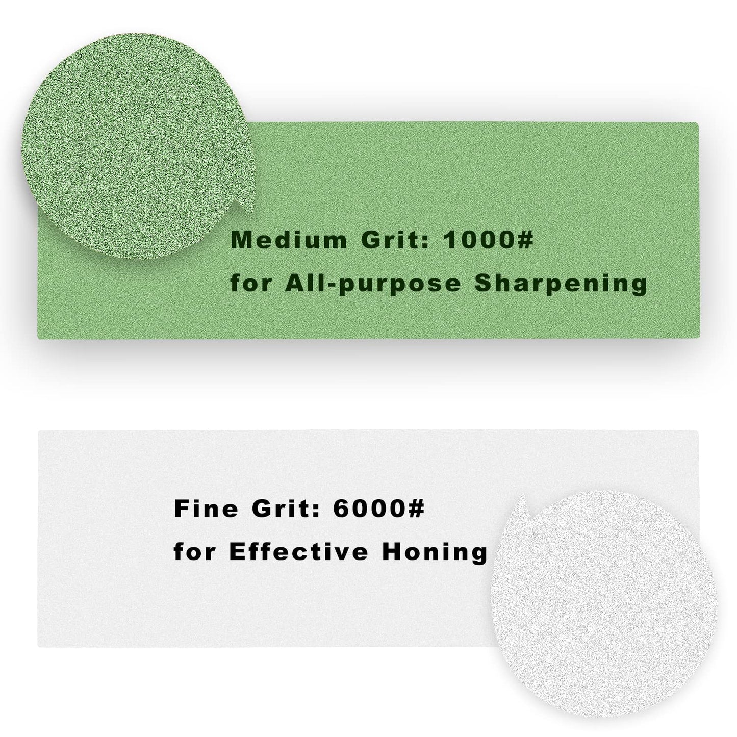 KEENBEST 1000 6000 Grit Whetstone Kitchen Knife Sharpening Stones 2 Side Water Wet Stone Sharpener Kit Japanese Wetstone Anti-Slip Base Angle Guide User Guidebook