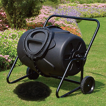 Compost Tumbler 170L - Large Outdoor Composter Bin with Wheels for Easy Movement, Perfect for Garden Yard Leaves and Kitchen Waste