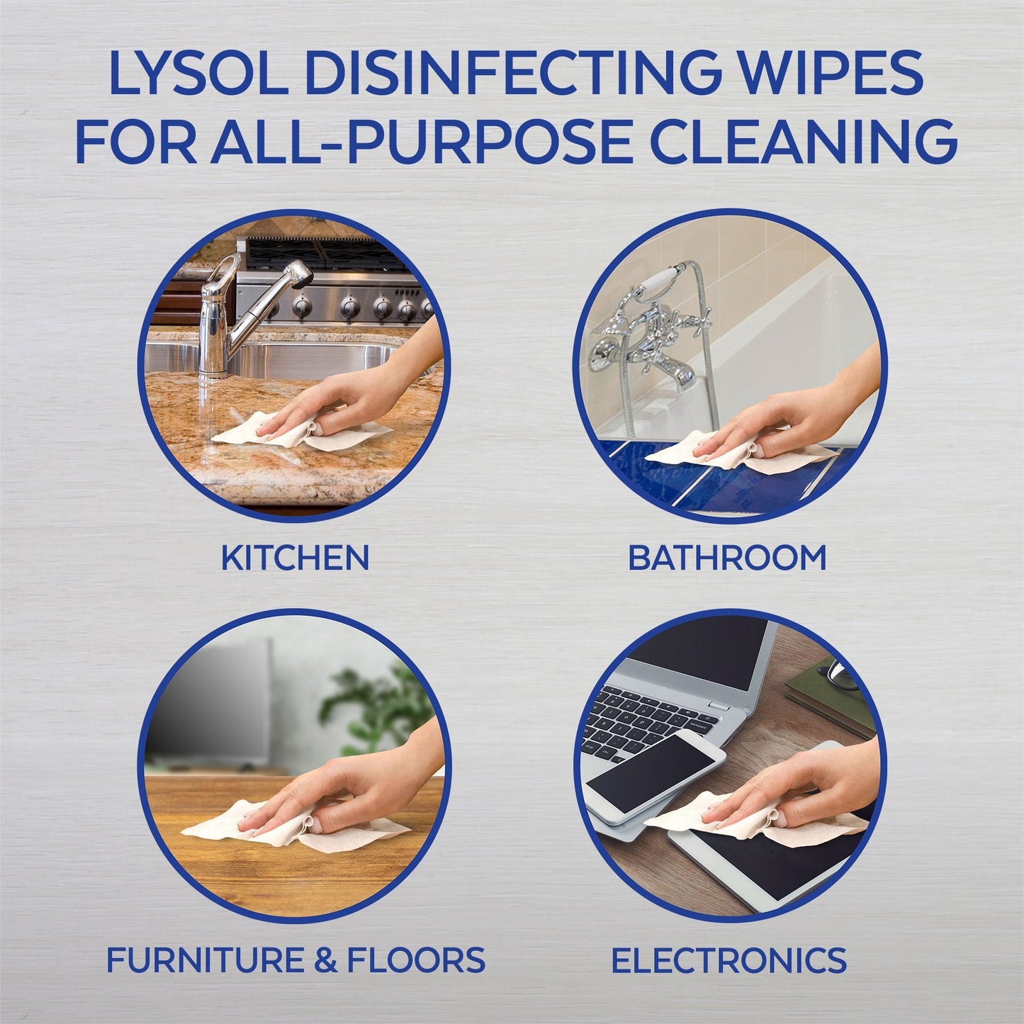 LYSOL Disinfecting Wipes - Lemon & Lime Blossom To-Go Flatpack 15 ct. (Pack of 6)