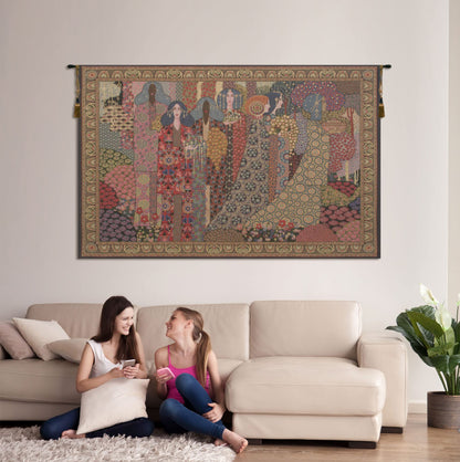 Charlotte Home Furnishings Inc. Aladin Italian Tapestry Wall Hanging 26 X 41 Inch Viscose Cotton And Polyester Blend Wall Art Perfect for Home Decor And Wall Decor By Vittorio Zecchin