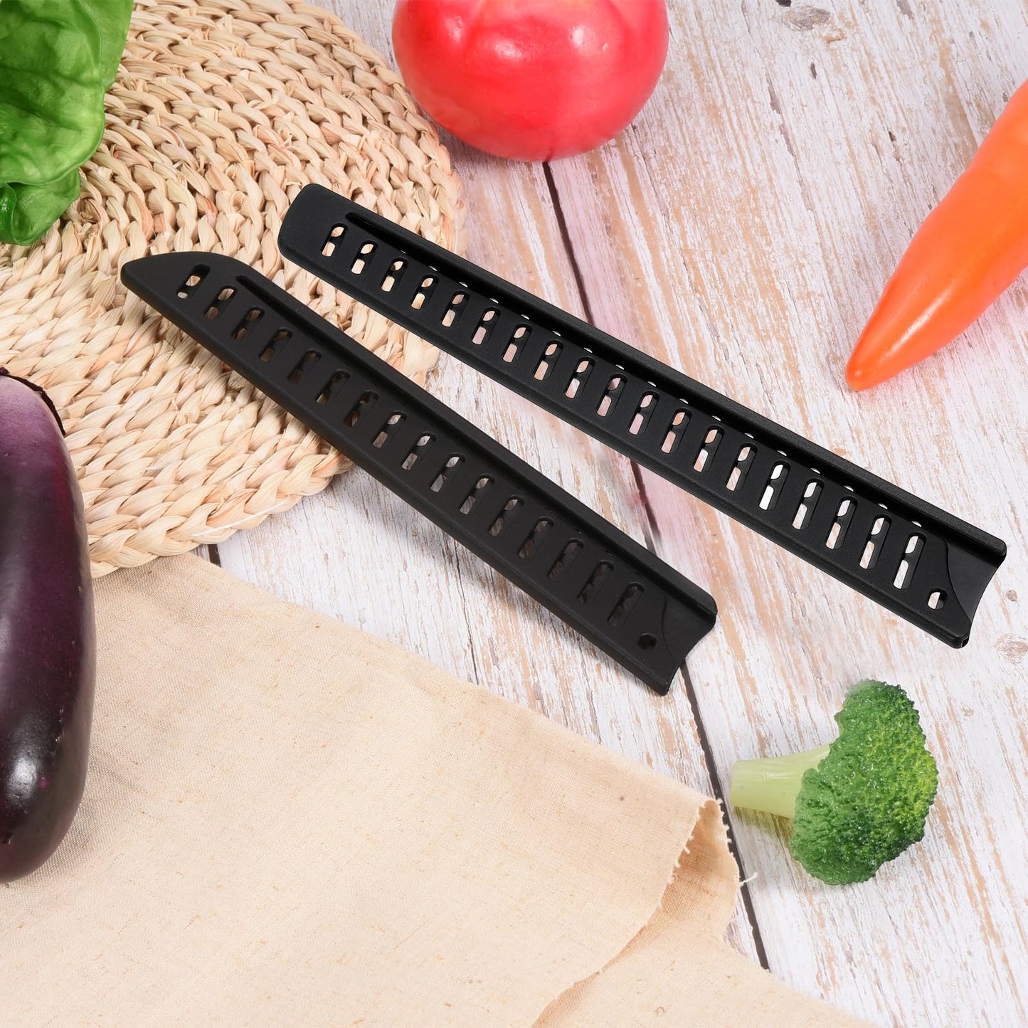 PATIKIL PP Safety Knife Cover Sleeves for 10" Bread Knife, 5 Pack Knives Edge Guard Blade Protector Universal Knife Sheath for Kitchen, Black