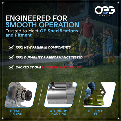 OEG Parts New Starter Compatible with Briggs and Stratton 11HP-18HP 393499 497401 494198 494990 Toro Compatible with John Deere Cub Cadet AM106883 AM38136 AM39285 SBS0004 41022005 41022005R 41022015