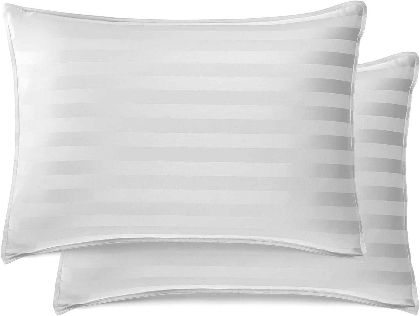 Pure Bamboo King Sheets - Luxuriously Soft 100% Organic Viscose Bed Sheet Set | Jacquard White, Double Stitching, 2-Year Quality Promise