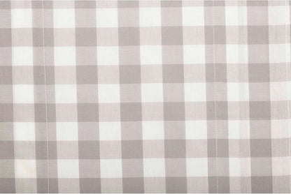 VHC Brands Annie Buffalo Check Farmhouse Kitchen Window Curtains, Lined Valance, 16x60, White & Grey