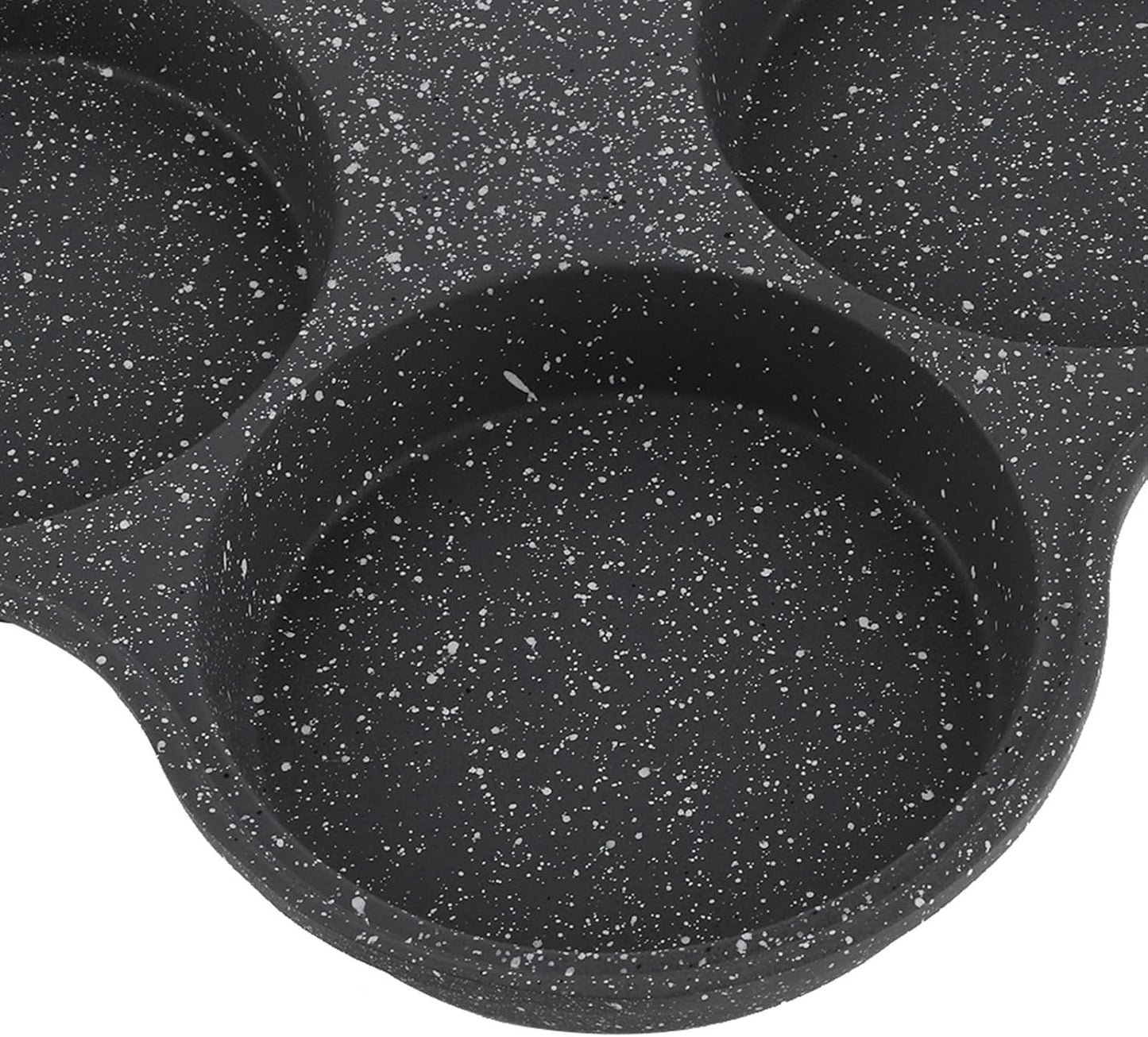 GLOGLOW Frying Pan, 14.4x7.7x1.0In Non-Stick Aluminum 4-Hole Pancake Omelet Maker, Practical Kitchen Utensil