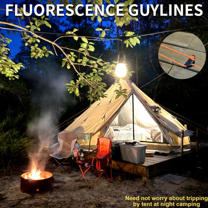 DANCHEL OUTDOOR B2A Portable Bell Tent No Center Pole, 4 Season Large Yurt with Stove Jack Spacious Interior for 8 Person Camping Hiking Glamping 300D Oxford Nylon,16.4ft/5m Khaki