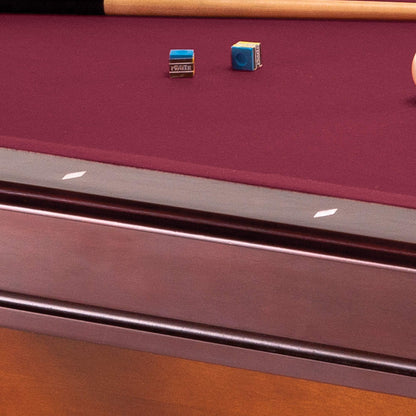 Fat Cat Reno 7.5 Foot Pool Table, Billiard Table with Accuslate Surface, K66 Bumpers, Dark Cherry Finish, Includes Cues and Balls