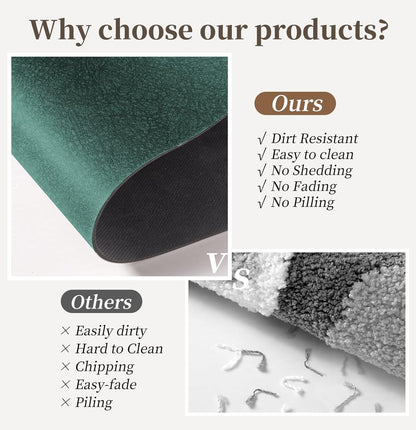 Bath Mat Rugs 24x17 - Diatomaceous Earth Quick Dry Absorbing Non Slip Thin Bathroom Mat for Bathroom Floor