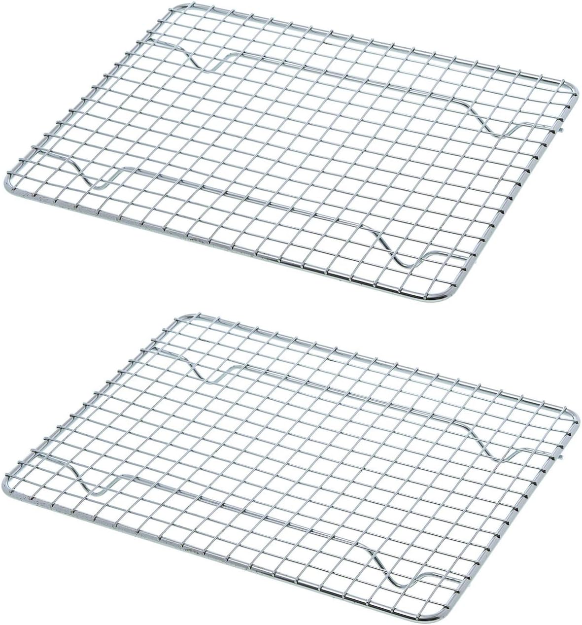 Update International Heavy-Duty 1/4 Size Cooling Rack, Commercial Grade, Oven-Safe, Chrome, Set of 2