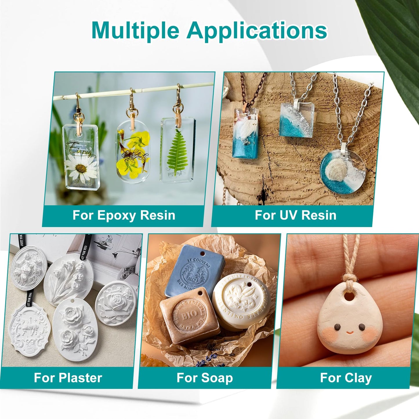 6 Sizes Hole Maker Resin Tool for Resin Mold, Drill-Free Silicone Resin Inserts, Resin Accessories for Epoxy Resin, 30PCS for Resin Jewelry Making & Keychain Crafts