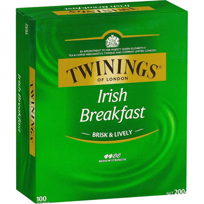 Twinings Irish Breakfast Tea Bags - Classic Flavor, 100 Count Pack for Energizing Mornings