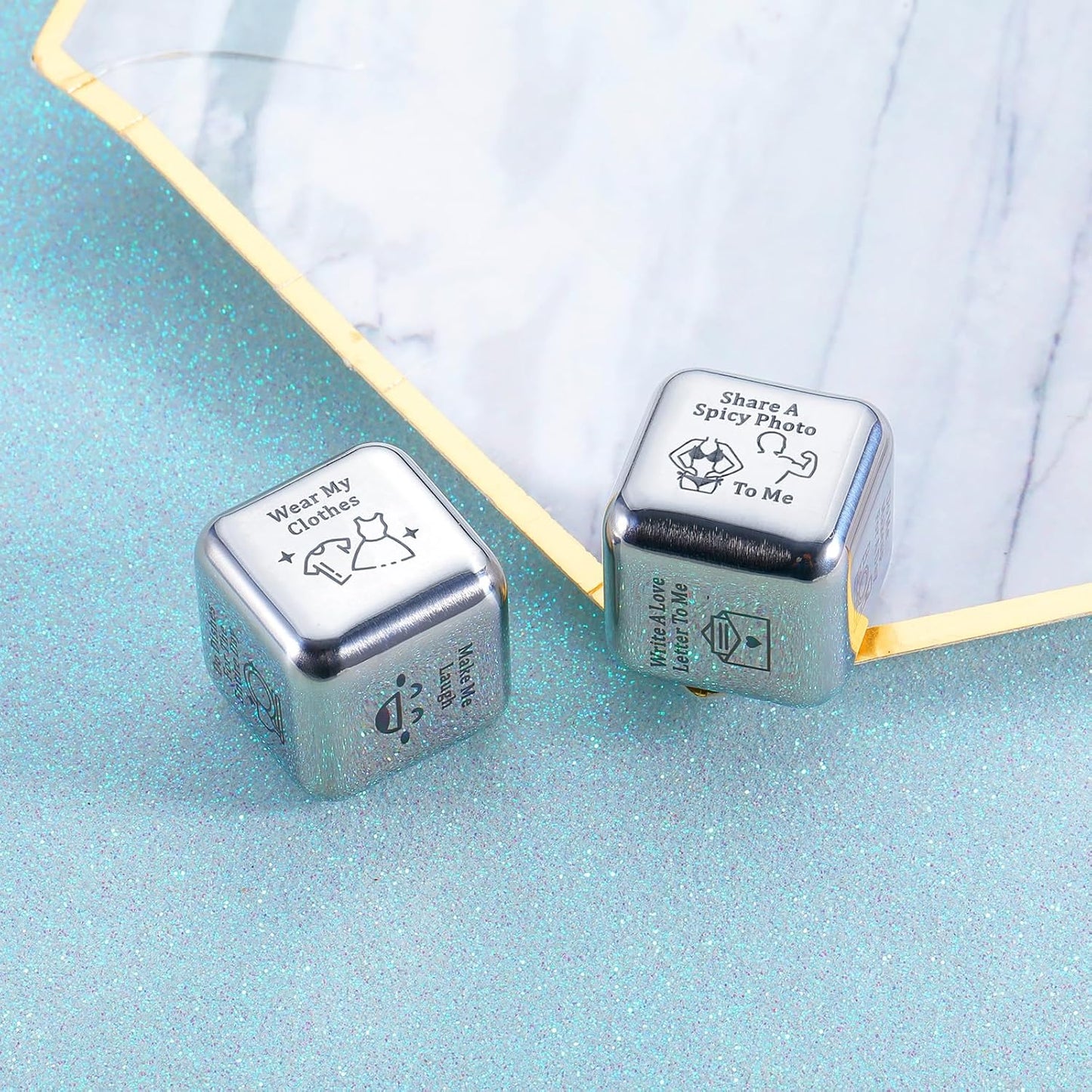 Funny Iron Gifts for 6th Anniversary - 6 Year Wedding for Couples, Food Decision Dice, Christmas Birthday Gifts