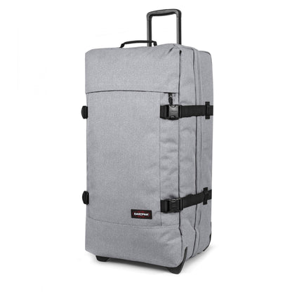 Eastpak Tranverz L – 121L Large Wheeled Luggage with Dual Compartments, TSA Lock, Compression Straps & Smooth-Wheeling System, Sunday Grey