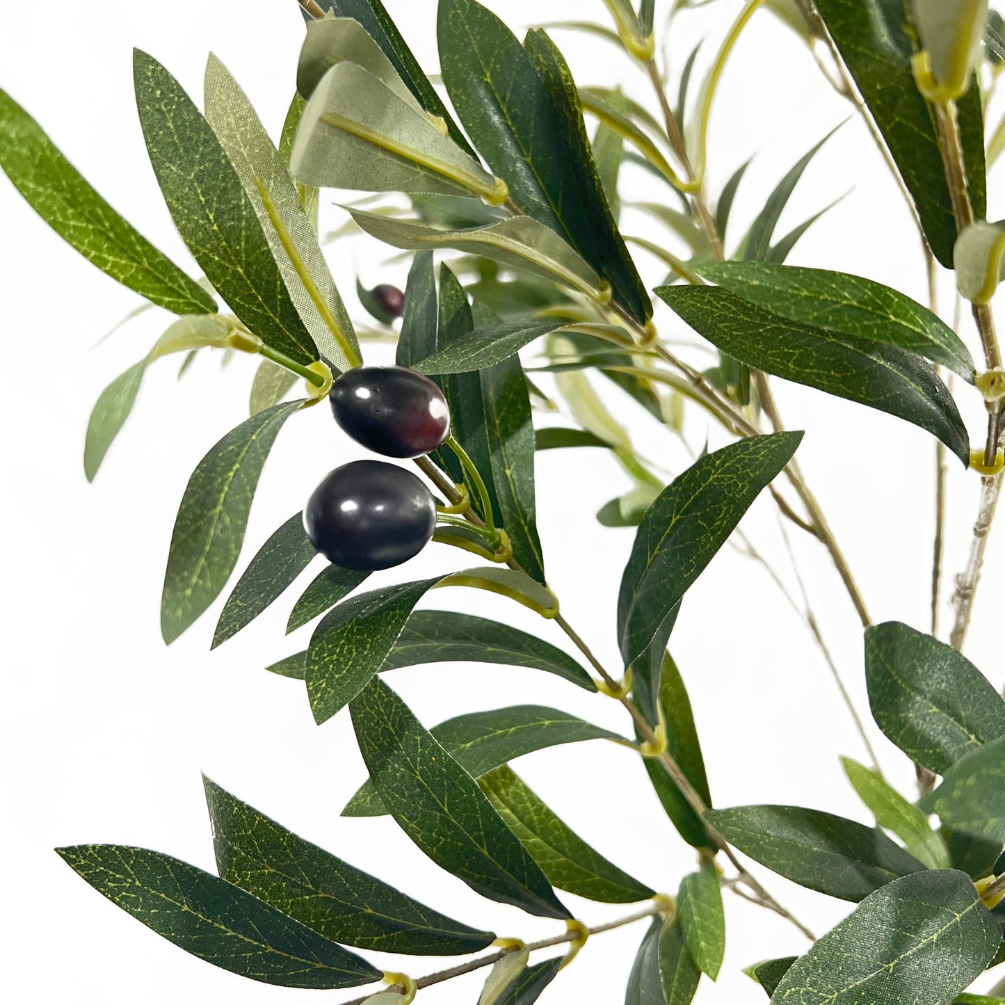Artificial Olive Tree, Faux Potted Plant with Realistic Leaves and Olives, 59 Inch Tall, Indoor Decor