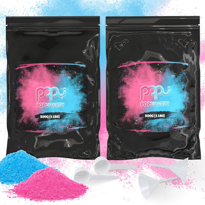1 lb 1 lb Black-out Gender Reveal Powder- Pink & Blue Powder Perfect for Baby Gender Reveal, Car Burnout, Color Toss