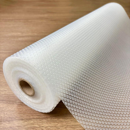 EVALAND Shelf Liners for Kitchen Cabinets Non-Adhesive 17.7" x 33 FT Clear Drawer Liner Non Slip, Washable Cabinet Liner, Waterproof Shelf Liners for Cabinets, Refrigerator Bathroom Pantry - Thickened