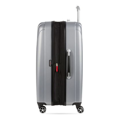 SwissGear 7585 Hardside Expandable Luggage with Spinner Wheels, Silver, 3-Piece Set (19/23/27)