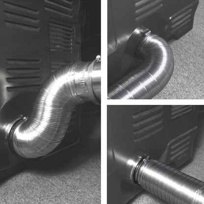 Semi Rigid Aluminum Duct Deflecto with Attached Connectors, Silver, 4" x 24" (MAC36024/6)