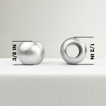 300 Acrylic Large Hole Beads for Crafts 10mm x 12mm Acrylic Barrel Beads with 5.7mm Large Hole, Matte Silver