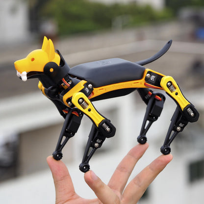 Petoi Programmable Robot Dog Bittle X V2 Lite Servo | Coding Smart Robot Dog Kit, Voice Controlled, Quadruped Interactive Robot for Kids (Bittle X V2 - lite servos - pre-Assembled - Yellow + Black)