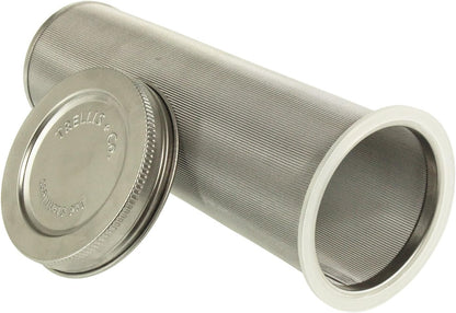 Cold Brew Coffee Filter & Lid - Stainless Steel, 80 Micron Woven, Fits Half Gallon Wide Mouth Mason Jars