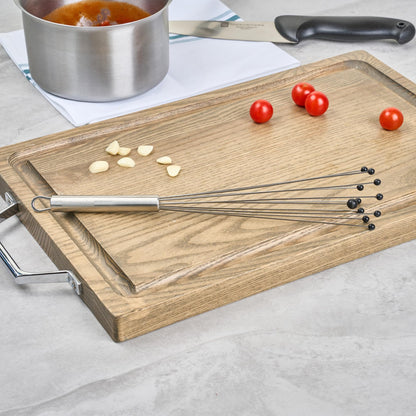 Restaurantware 12.5 in Stainless Steel Ball Whisk with Silicone Tips - German Standard Sauce & Gravy Whisk, Non-Scratch, Dishwasher Safe - Non-Stick Silicone Ball Whisk for Baking