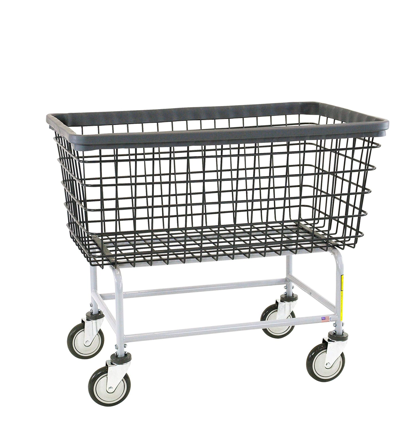 R&B Wire™ 201H/D7 Mega Capacity Big Dog Wire Laundry Cart, 6 Bushel, Dura-Seven™, Seven Year No Rust Guarantee, Made in USA