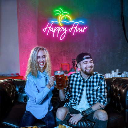 Kavaas Its 5 O'clock Somewhere Neon Sign, Neon Bar Signs for Home Bar Decor, Man Cave Pub Party - Best Gifts for Husband, Father, Birthday, Christmas