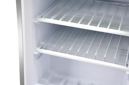 KoolMore 24 in. Commercial Manual Defrost Countertop Display Freezer in White with Stainless Steel and Glass Door, 4.6 Cu. ft. (KM-MDF46GD)