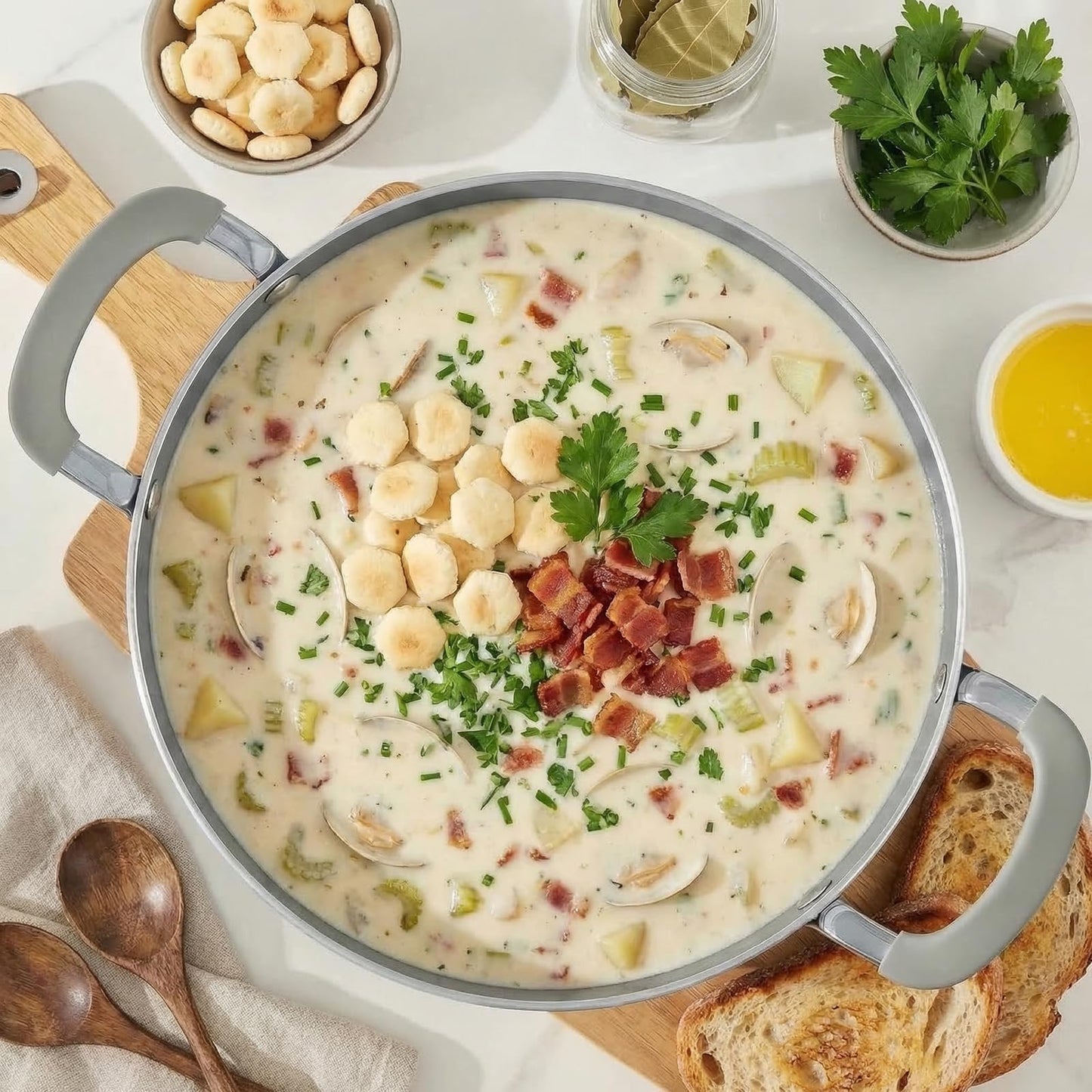 8 Quart Nonstick Stock Pot with Lid - BEZIA Ceramic Large Soup Pot for Family Cooking, Induction Ready, Stay-Cool Silicone Handles, Easy Cleanup, Perfect for Stews, Pasta & Batch Cooking