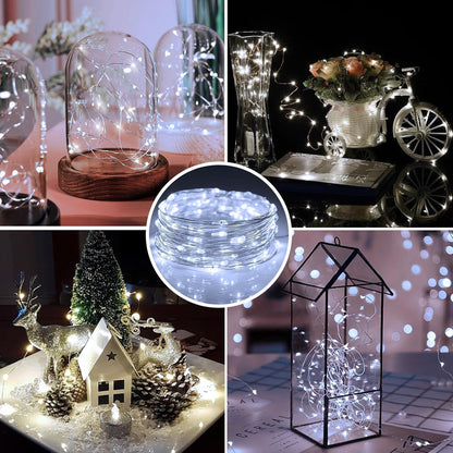 Skiennix 6 Pack Fairy Lights - Battery Operated 7ft 20 LED Mini String Lights | Warm White & Cool White for Weddings, Parties, Decor