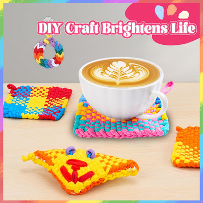 REENLIV Upgraded Weaving Loom Kit Toys for Kids & Adults, DIY Arts & Crafts, Easy Potholder Loom Knitting Activity for Beginners, Ideal Gifts for Girls Ages 5 6 7 8-12 13 Years Old, 252 Craft Loops